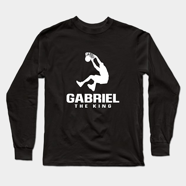 Gabriel Custom Player Basketball Your Name The King Long Sleeve T-Shirt by Baseball Your Name